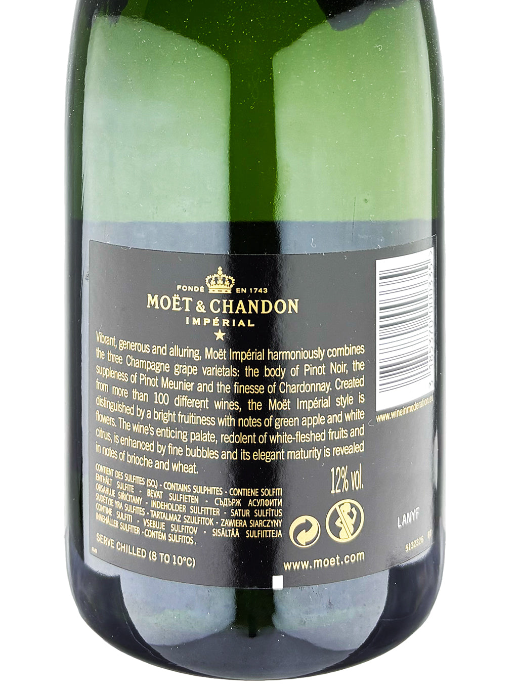 [原箱8折] 酩悅法國香檳 Moët & Chandon Brut NV (750ml x 6)