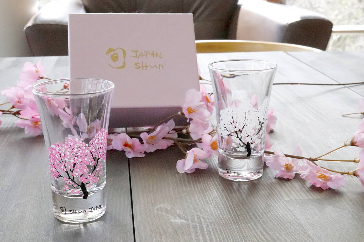 丸モ高木陶器 | 櫻花感溫玻璃酒杯套裝