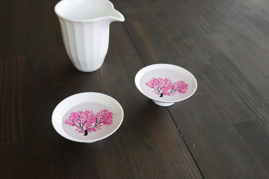 丸モ高木陶器 | 冷感樱花平盃套装