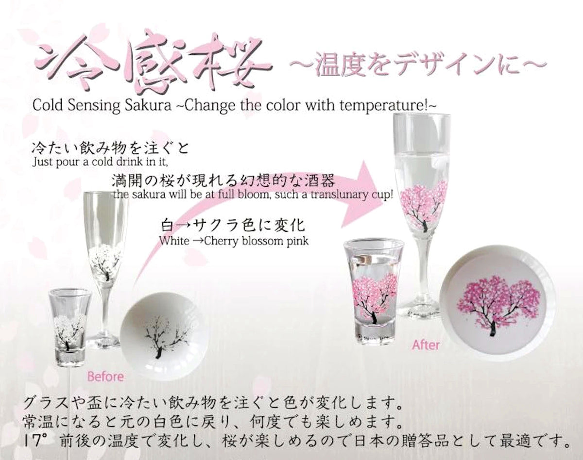 丸モ高木陶器 | 冷感樱花平盃套装