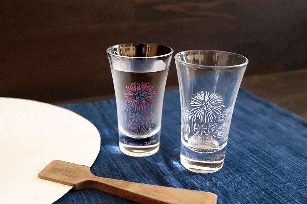 Marumo Takagi 2-Piece Fireworks Colour Changing Tenkai Glass Gift Set