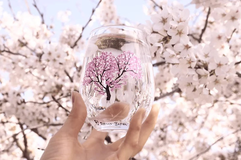 Marumo Takagi 2-Piece Cherry Blossom Colour Changing Tumbler Glass Gift Set