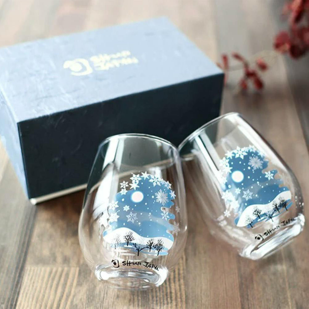 丸モ高木陶器 | 雪花感溫玻璃杯套裝