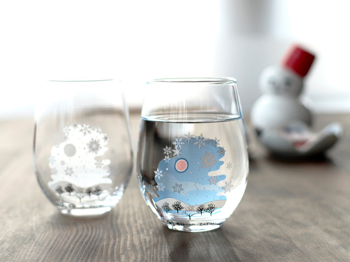 丸モ高木陶器 | 雪花感溫玻璃杯套裝