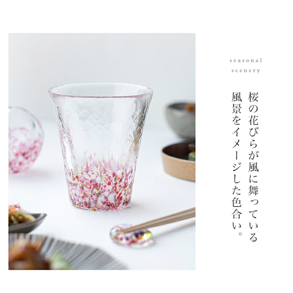 Tsugaru Vidro Pink Handmade Tumbler Glass