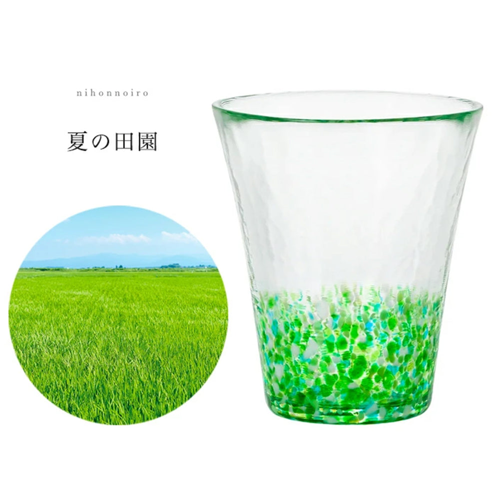 Tsugaru Vidro Green Handmade Tumbler Glass
