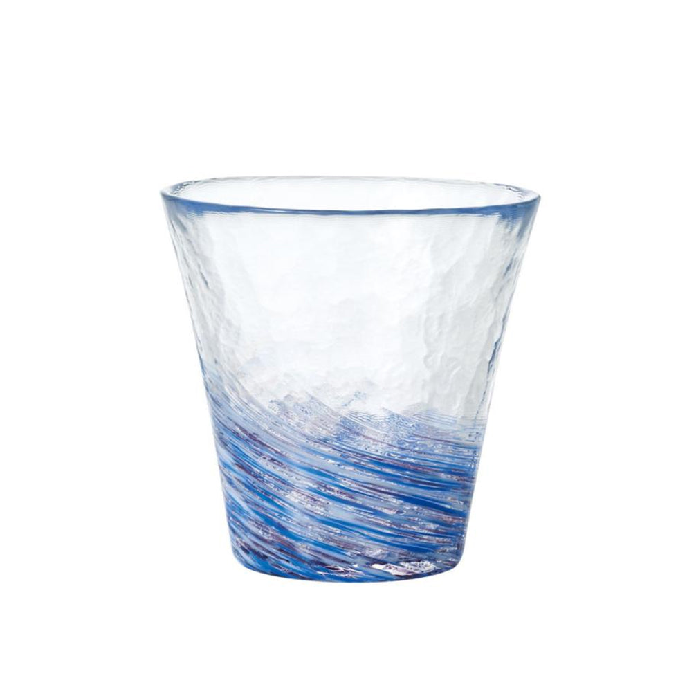 Tsugaru Vidro Wisteria Blue Navy Handmade Tumbler Glass