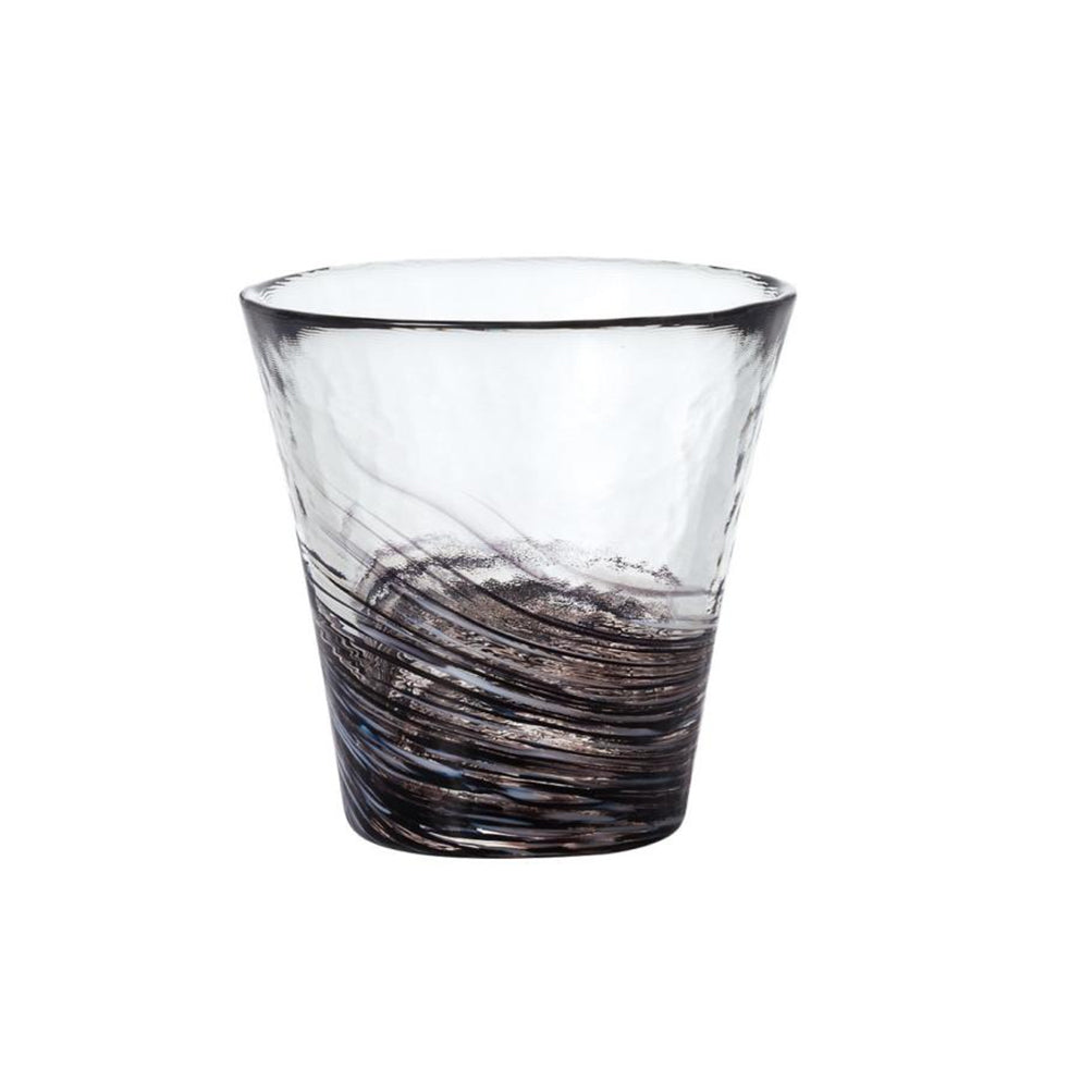 Tsugaru Vidro Ink Black Handmade Tumbler Glass