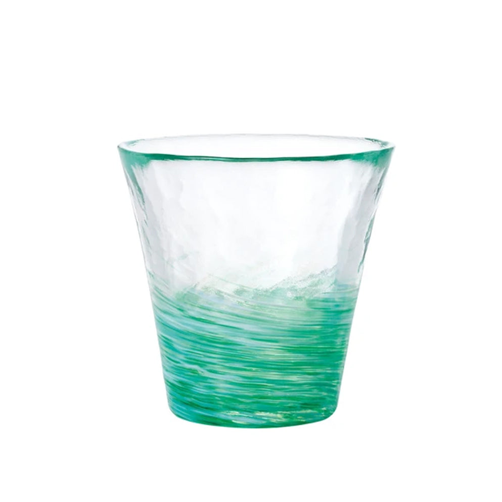 Tsugaru Vidro Jade Emerald Green Handmade Tumbler Glass