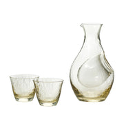 Toyo Sasaki Amber Carafe and 2-Piece Sake Cup Gift Set