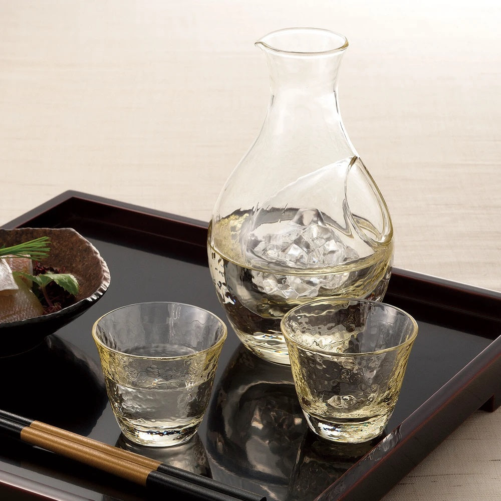 日本東洋佐佐木 | 琥珀色凹洞冷酒酒具套裝