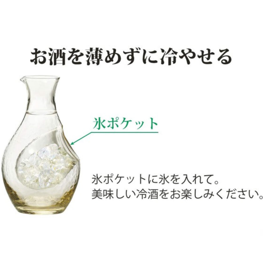 Toyo Sasaki Amber Carafe and 2-Piece Sake Cup Gift Set