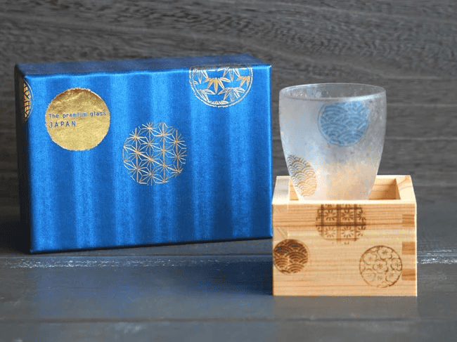 日本 Aderia Premium 日式丸紋 清酒枡酒杯禮盒