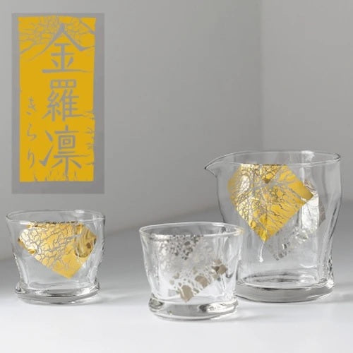 日本 Aderia 金羅凛 手作金箔玻璃杯禮盒