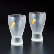 Aderia Premium 2-Piece Fireworks Goldfish Sake Glass Gift Set