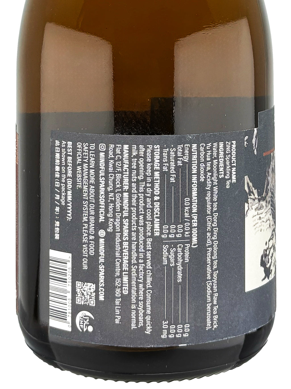 Mindful Sparks ZING 2024 No Sugar Sparkling Tea 750ml
