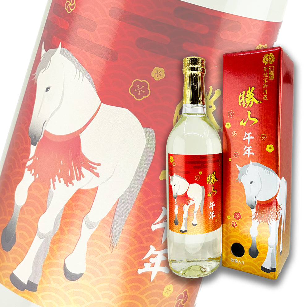 胜山 2026 马年干支 袋吊 金箔 纯米大吟酿 720ml 礼盒装