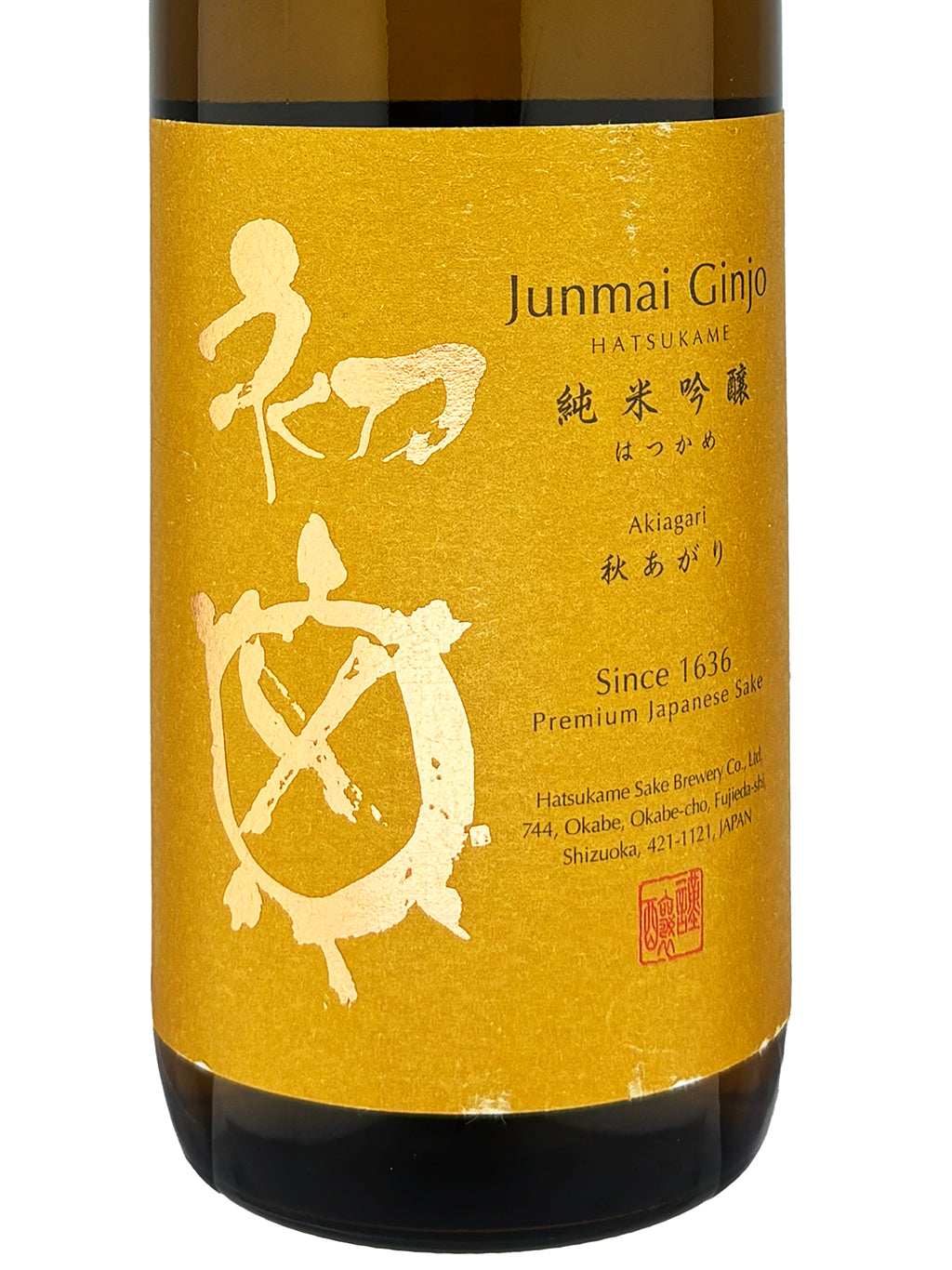 初龜 冷卸 秋上 純米吟釀 720ml