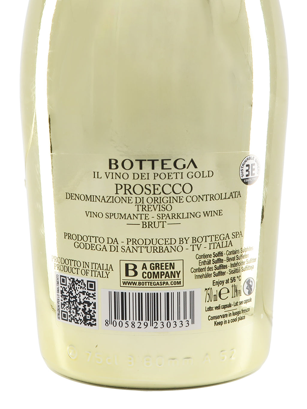寶迪嘉 Bottega Gold Prosecco DOC Brut 意大利璀璨金裝氣泡酒 750ml