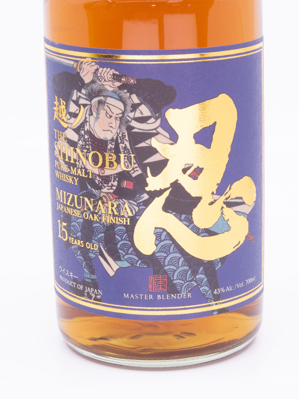 忍 Shinobu 15 YEARS 水楢桶熟成 纯麦威士忌 700ml 礼盒装