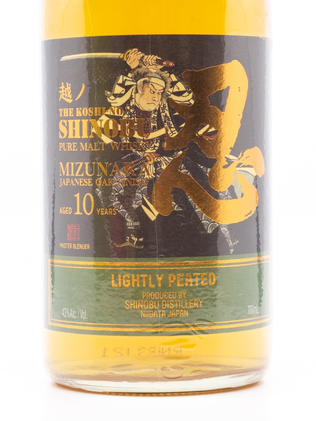 忍 Shinobu 10 YEARS 輕泥煤 水楢桶熟成 純麥威士忌 700ml 禮盒裝