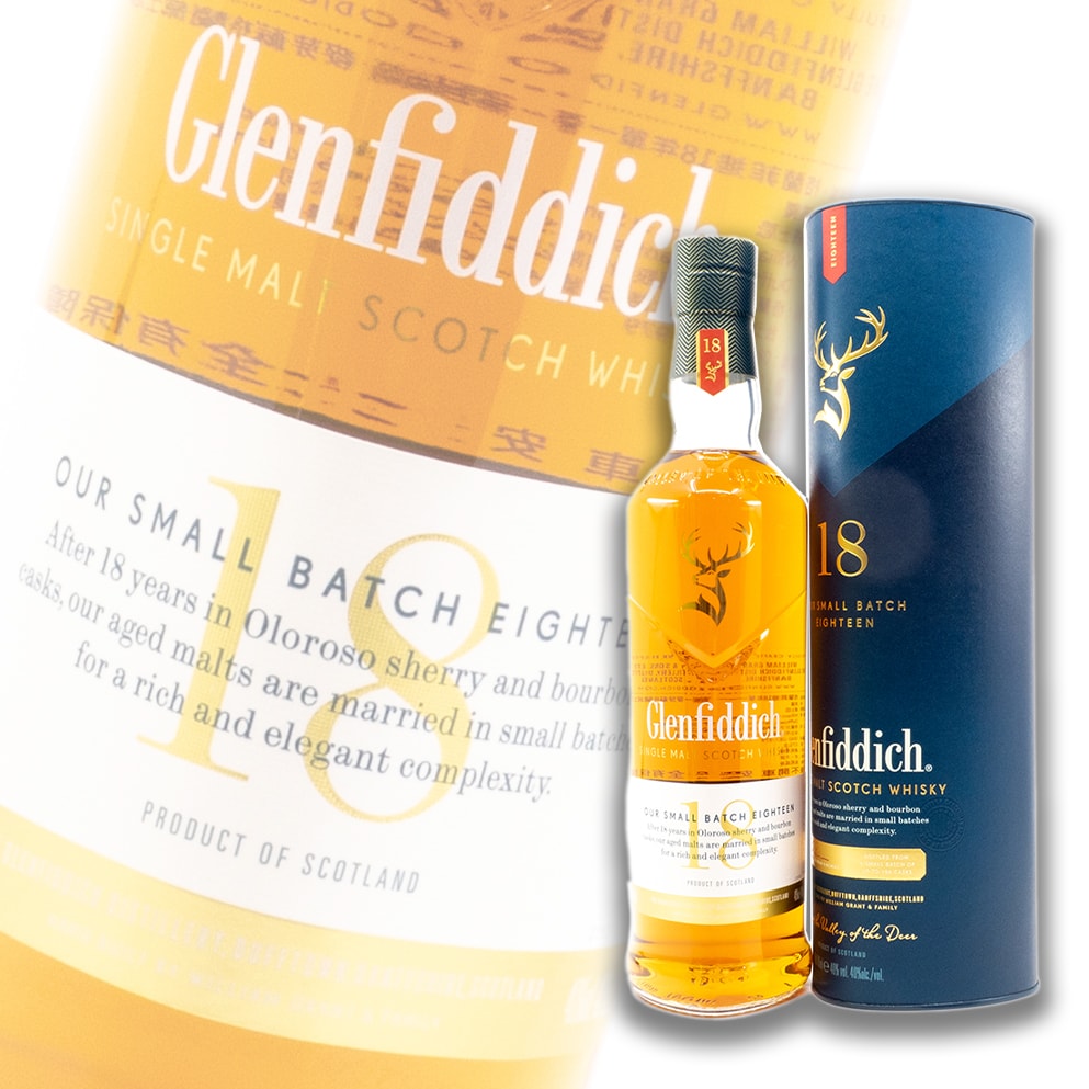 格兰菲迪 Glenfiddich 18 YEARS 苏格兰单一麦芽威士忌 700ml 礼盒装