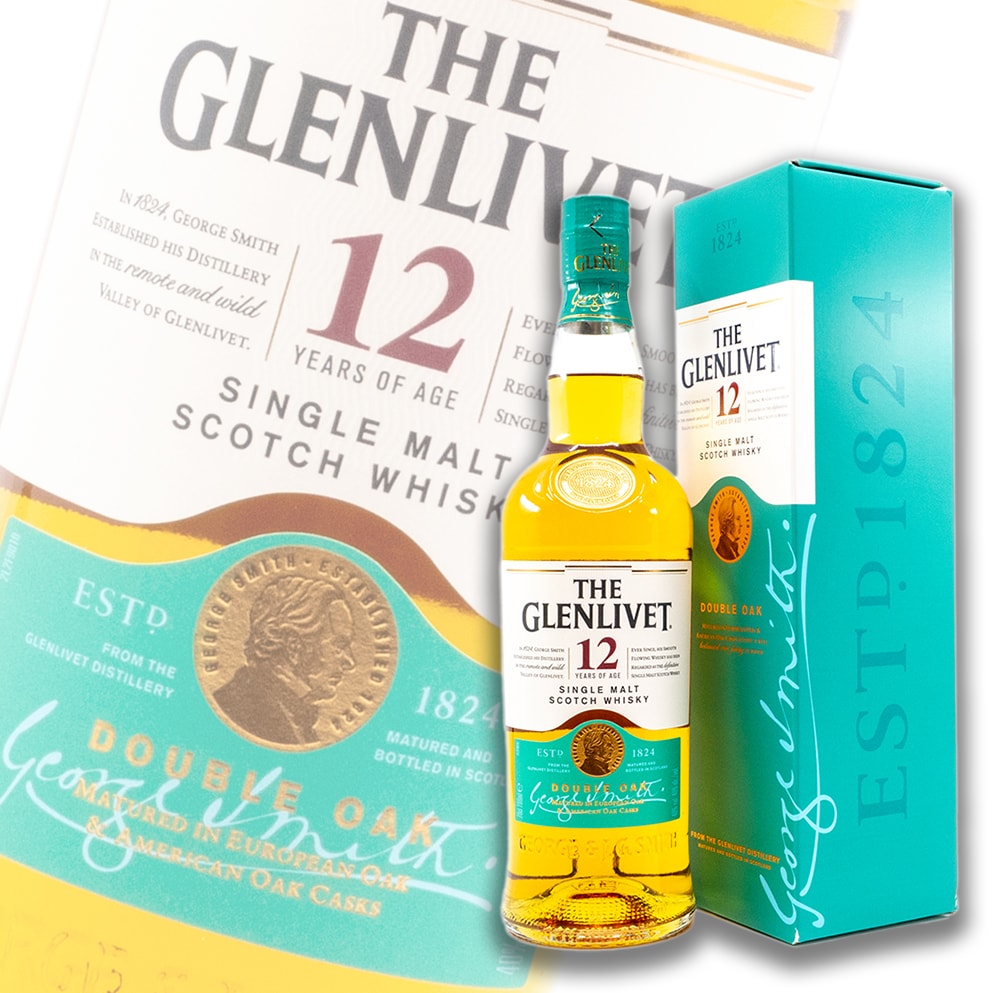 格蘭利威 The Glenlivet 12 YEARS Double Oak 雙桶熟成 蘇格蘭單一麥芽威士忌 700ml 禮盒裝