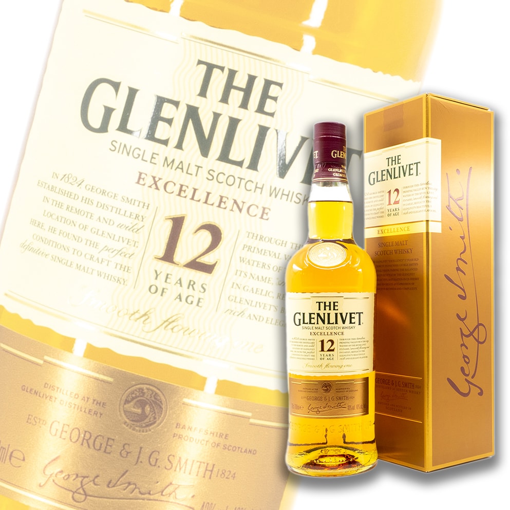格蘭利威 The Glenlivet 12 YEARS Excellence 蘇格蘭單一麥芽威士忌 700ml 禮盒裝