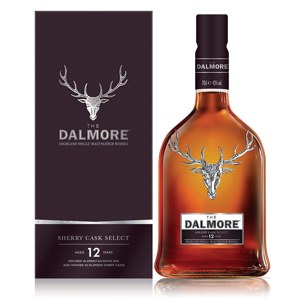 大摩 The Dalmore 12 YEARS 雪莉桶 单一麦芽威士忌 700ml 礼盒装 (连闻香杯一只)