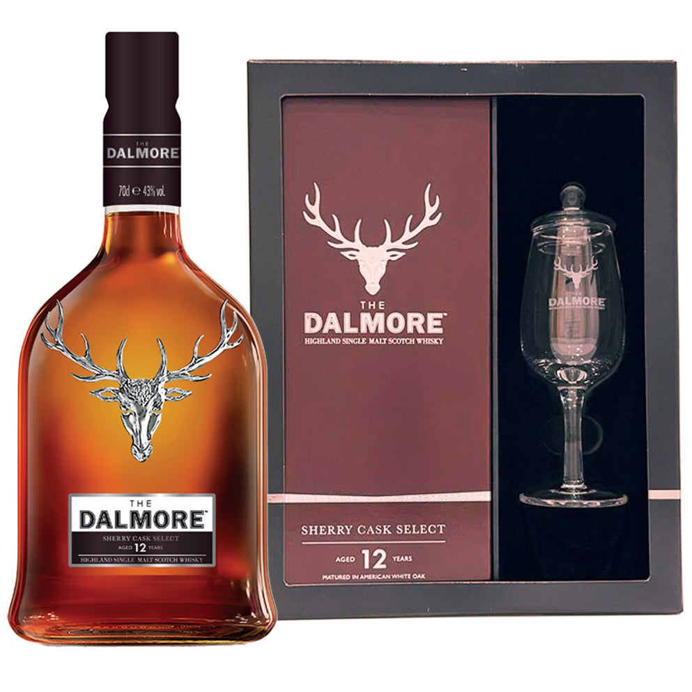大摩 The Dalmore 12 YEARS 雪莉桶 单一麦芽威士忌 700ml 礼盒装 (连闻香杯一只)