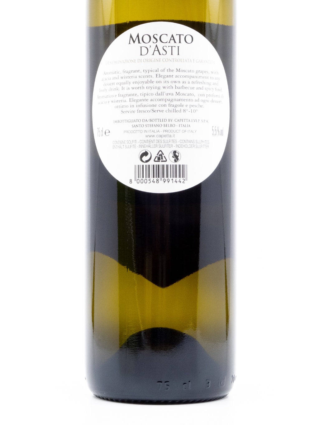 [原箱8折] 意大利 CAPETTA Moscato D'Asti DOCG 微甜白酒 (750ml x 6)